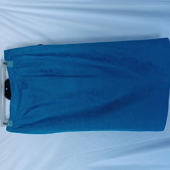 VINTAGE 1970s Gloriasuede Turquoise Blue MIDI Skirt, size 8 - Picture 1 of 7